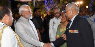 The Prime Minister, Shri Narendra Modi attends At Home Reception of the Indian Air Force, in New Delhi on October 09, 2019.