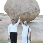 The Prime Minister, Shri Narendra Modi and the President of the Peoples Republic of China, Mr. Xi Jinping at Arjunas Penance, in Mamallapuram, Tamil Nadu on October 11, 2019.