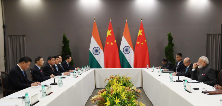 The Prime Minister, Shri Narendra Modi meeting the President of the People’s Republic of China, Mr. Xi Jinping, on the sidelines of BRICS Summit, in Brazil on November 13, 2019.