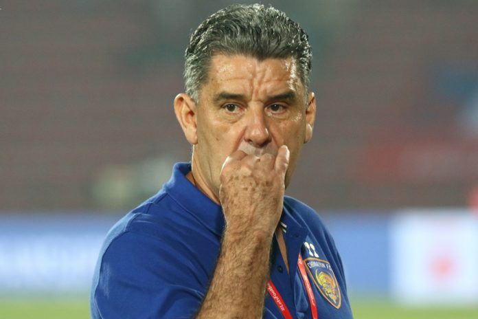 Chennaiyin FC Head Coach John Gregory during match 61 of the Hero Indian Super League 2018 ( ISL ) between NorthEast United FC and Chennaiyin FC held at the Indira Gandhi Athletic Stadium, Guwahati, India on the 26th January 2019 Photo by Saikat Das /SPORTZPICS for ISL