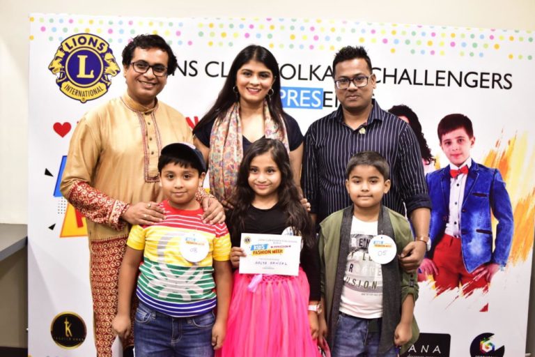 Mrs. India Worldwide East Aakanksha Manglani judges the Lions Club’s Kids Fashion Week