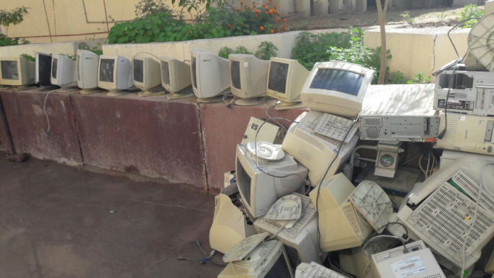 a stock of e waste