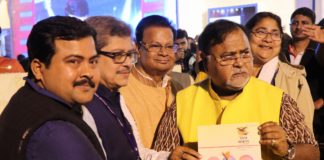 Release of Udar Akash Journal (International Kolkata Book Fair Special Issue) by Education Minister Dr Paratha Chatterjee