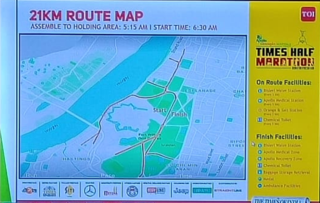 Times Half Marathon Route