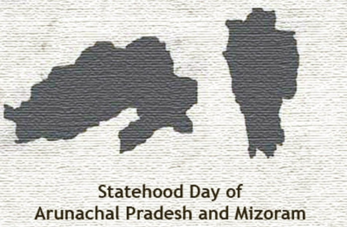 PM greets the people of Mizoram and Arunachal Pradesh, on their Statehood Day