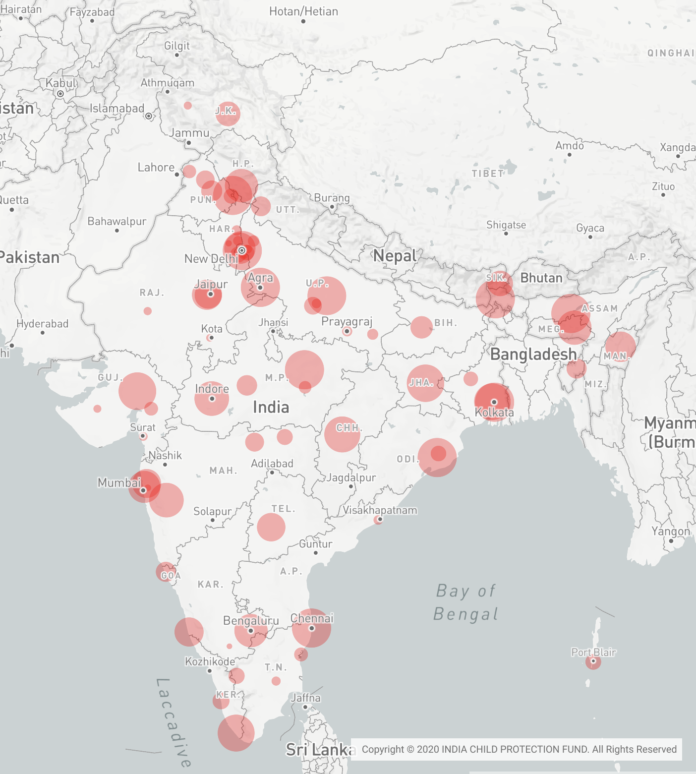 Pan-India Heat Map- Hotspots -Demand for Child Pornography