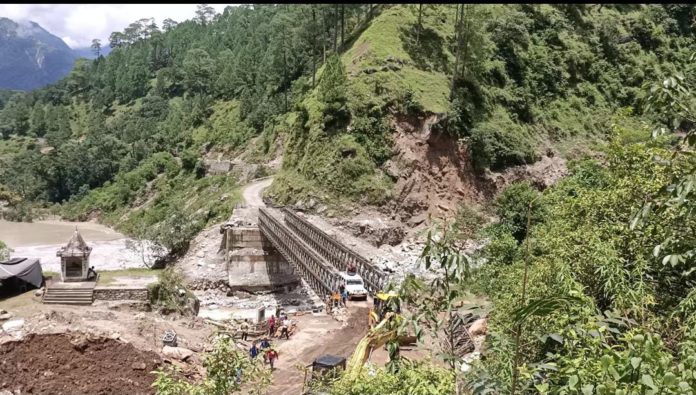 BRO constructs 180-feet bailey bridge under three weeks providing connectivity to 20 villages in Uttarakhand
