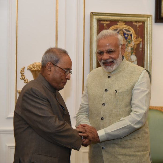 Ex President Pranab Mukherjee & PM Modi