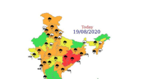 Rain Fall in India during August 2020