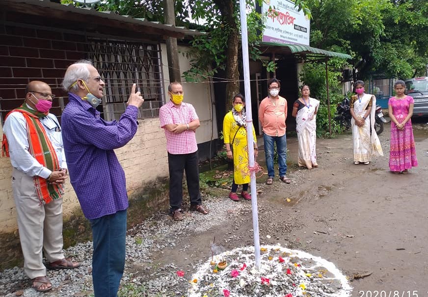 Sangbadik Sangha Purbanchal (SSP) today paid rich tributes to the martyrs of India’s freedom movement on the occasion of 74th Independence Day
