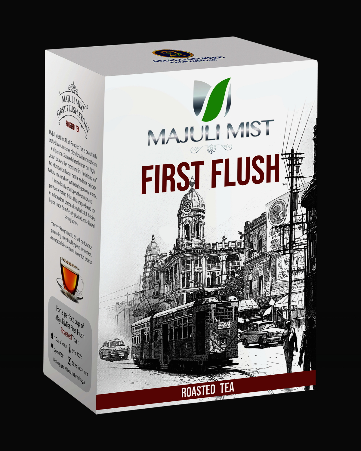 Tea-Box (Majuli Mist, First Flush, Roasted Tea) 100g