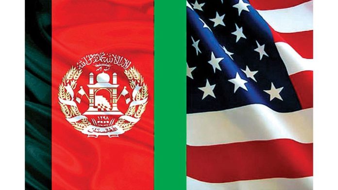 USA Afghanistan Flag