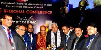 45th Regional Conference organized by Institute of Chartered Accountants of India (ICAI) & Eastern India Regional Council (EIRC) Shri Jagdeep Dhankhar, Governor of West Bengal with his first lady Mrs. Sudesh Dhankhar & others during the inauguration ceremony of the 45th Regional Conference organised by ICAI & EIRC held at ITC Royal Bengal