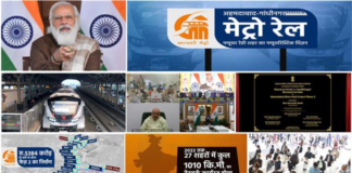 Prime Minister performs Bhoomi-Poojan of Ahmedabad Metro Rail Project Phase-II and Surat Metro Rail The Prime Minister, Shri Narendra Modi inaugurates the Ahmedabad Metro Rail Project Phase-II and Surat Metro Rail Project in Gujrat, through video conferencing, in New Delhi on January 18, 2021.