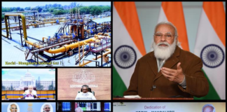 The Prime Minister, Shri Narendra Modi addressing at the dedication of the Kochi - Mangaluru Natural Gas Pipeline to the Nation, through video conferencing, in New Delhi on January 05, 2021.