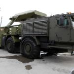 15T528 transporter-loader missile vehicle for ICBMs on KAMAZ-78501 Platforma-O chassis - Photo by Wkipedia