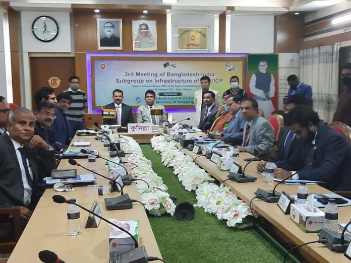 India Bangladesh Subgroup on Infrastructure of Integrated Check Post/Land Customs Station meeting held in Cumilla