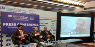 The Institute of Company Secretaries of India (ICSI) signed an MOU with the Indian Institute of Management Calcutta L to R - CS Devendra Deshpande,VP, ICSI,CS Nagendra D Rao, President,ICSI,CS Sudhir Kr Banthiya, Chairman,EIRC of ICSI and CS Deepak Kr Khaitan, Council Member,ICSI