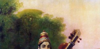 শ্বেতপদ্মাসনা দেবী শ্বেতপুষ্পোপশোভিতা। শ্বেতাম্ভরধরা নিত্যা শ্বেতাগন্ধানুলেপনা Goddess Saraswati