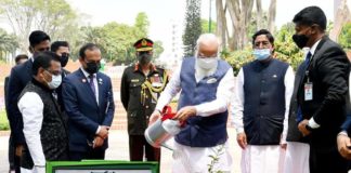 বাংলাদেশের জাতীয় স্মৃতিসৌধে প্রধানমন্ত্রী মোদীর শ্রদ্ধা নিবেদন PM Modi in Bangladesh