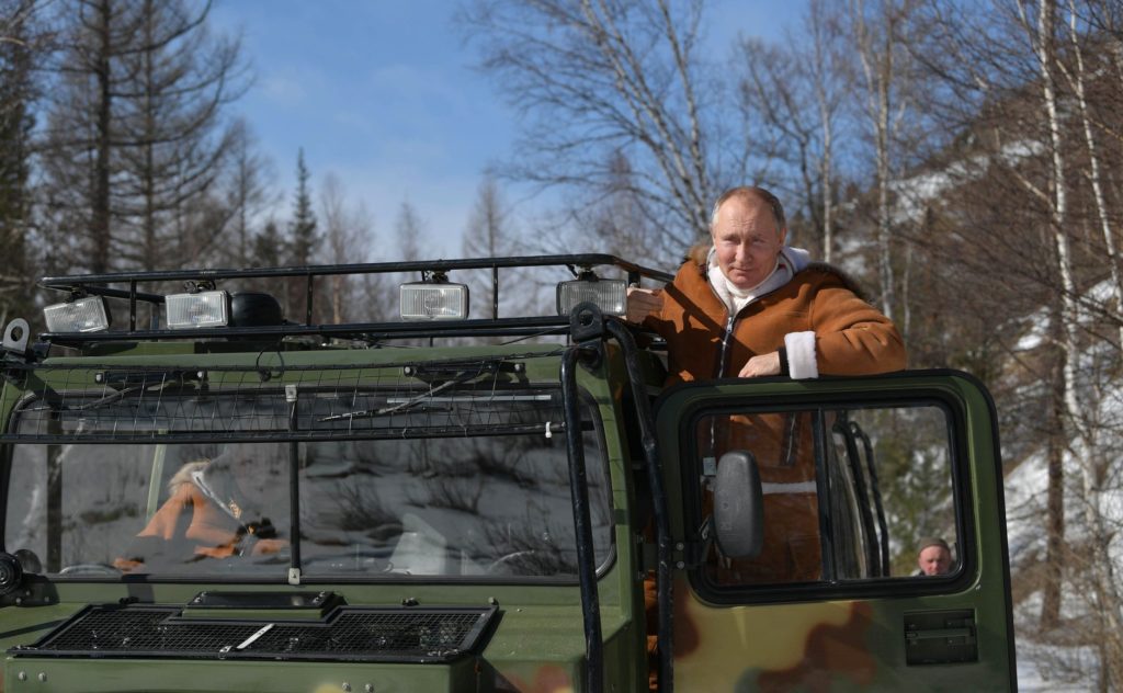 Vladimir Putin is spending the weekend in Siberia