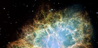 Supernova explosion traced to one of the hottest kind of stars Crab_Nebula - NASA, ESA, J. Hester and A. Loll (Arizona State University) - HubbleSite: gallery, release.