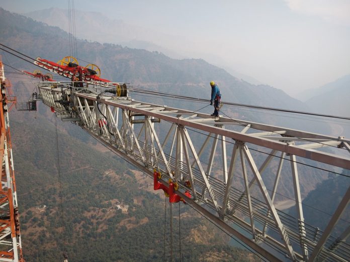 Chenab Bridge construction