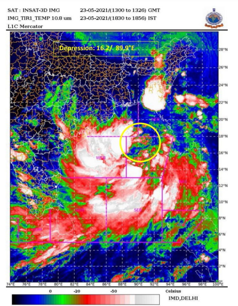 Cyclone YAAS Update on 23 May 2021 Night