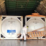 Oxygen containers weighing 8.2 MT each arrived at Kolkata Airport in Volga Dnepr AN124 aircraft.