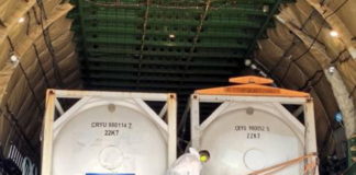 Ministry of Civil Aviation Transporting Hope: Delivery of medical cargo continues uninterrupted from Kolkata Airport Oxygen containers weighing 8.2 MT each arrived at Kolkata Airport in Volga Dnepr AN124 aircraft.