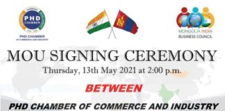 PHD Chamber signed MoU with Mongolia India Business Council PHDCCI and MIBC