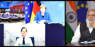 India-EU Leaders’ Meeting The Prime Minister, Shri Narendra Modi participates in the India-EU Leaders’ Meeting through video conferencing, in New Delhi on May 08, 2021.