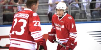 10th Night Hockey League National Amateur Teams Hockey Festival in Sochi addressed by President Putin Vladimir Putin Playing Ice Hockey 2018