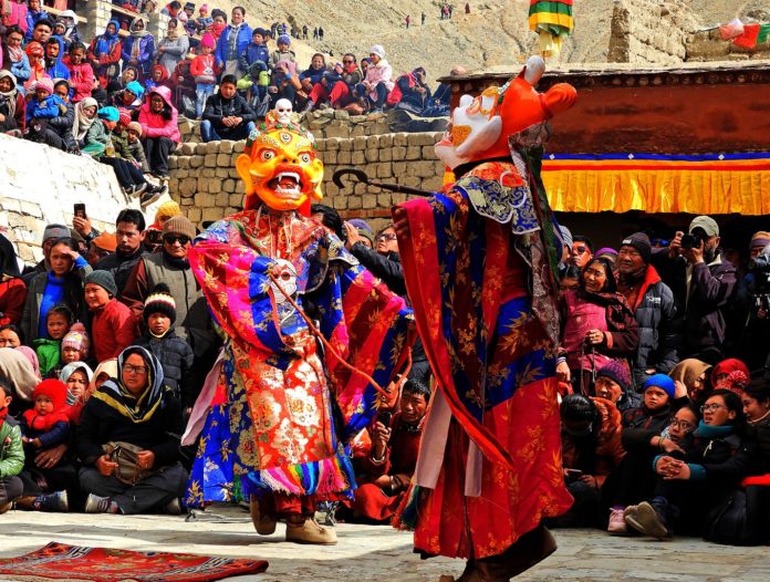 Cham dance during Dosmoche festival in Leh Palace