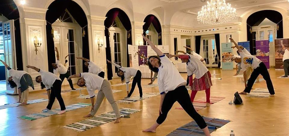 Alka Gupta Attending 7th International Day ​of Yoga 2021 at Embassy of India in the Kingdom of Thailand