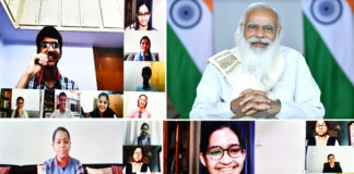 PM interacts with the Class 12 students and their parents The Prime Minister, Shri Narendra Modi interacting with the class 12 students and their parents, through video conferencing, in New Delhi on June 03, 2021.