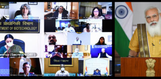 PM chairs meeting of CSIR Society The Prime Minister, Shri Narendra Modi chairing a meeting of the Council of Scientific and Industrial Research (CSIR) Society, through video conferencing, in New Delhi on June 04, 2021.