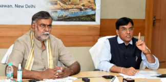 18th Meeting of the Maritime State Development Council (MSDC) – Indian Port Bill is a development issue and not a political issue says minister The Minister of State for Ports, Shipping and Waterways (Independent Charge) and Chemicals & Fertilizers, Shri Mansukh L. Mandaviya addressing at the signing ceremony of a Memorandum of Understanding (MoU) between the Ministry of Ports, Shipping & Waterways and the Ministry of Culture for development work at National Maritime Heritage Complex, Lothal, Gujarat, in New Delhi on June 16, 2021. The Minister of State for Culture and Tourism (Independent Charge), Shri Prahlad Singh Patel is also seen.