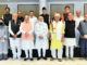 The Prime Minister, Shri Narendra Modi in a group photograph with the various political leaders from Jammu and Kashmir, in New Delhi on June 24, 2021.