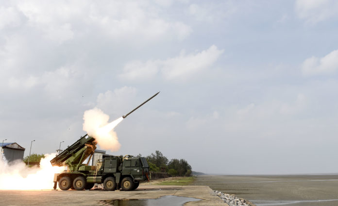 The Defence Research and Development Organisation (DRDO) successfully test fired enhanced range versions of indigenously developed 122mm Caliber Rocket from a Multi-Barrel Rocket Launcher (MBRL), at Integrated Test Range (ITR), Chandipur off the coast of Odisha on June 25, 2021.