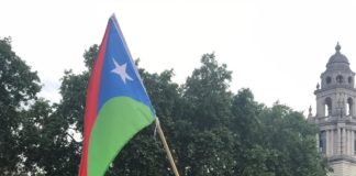 Free Balochistan movement UK branch have held a protest demonstration in-front of the British Parliament against Iranian and Pakistani state atrocities in Balochistan.