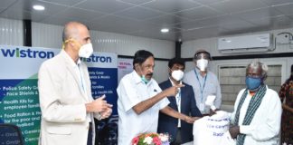 Wistron Distributes Ration Kits & Health Kits at Kolar Wistron Distributes