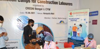 Merlin Group organizes vaccination camp for on site construction workers and staff at the Acropolis Mall Merlin Group organizes vaccination camp for on site construction workers and staff at the Acropolis Mall