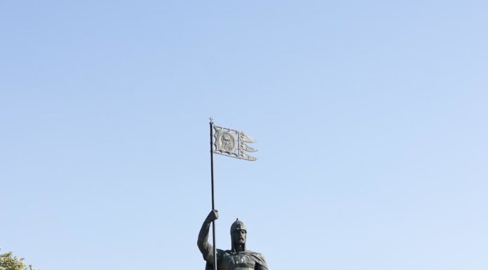 A statue of Alexander Nevsky in Gorodets by Wikipedia