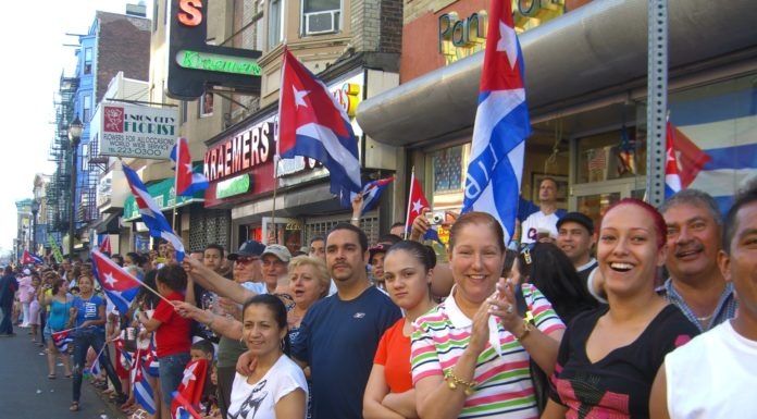 North Hudson, New Jersey is home to a large Cuban American population By Wikipedia