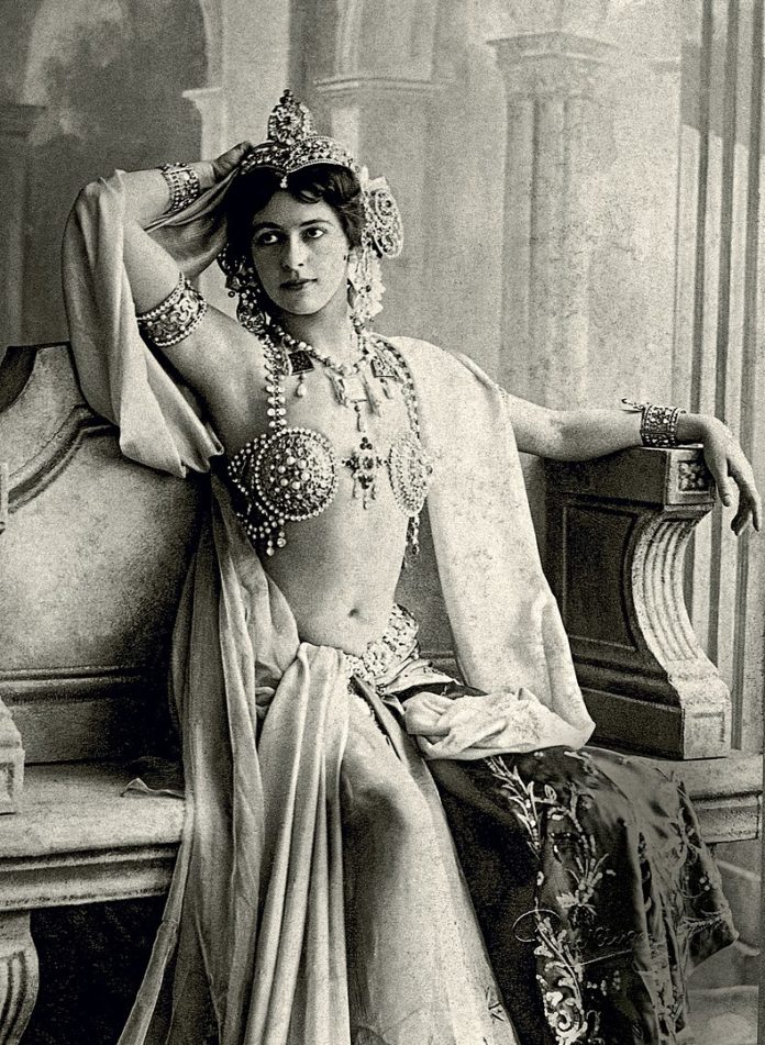 Mata Hari in 1906, soon after the Dutchwoman reinvented herself as an exotic dancer. Inspired by dances she had seen in the Dutch East Indies, she took a stage name that means “eye of the day” in Malay.
