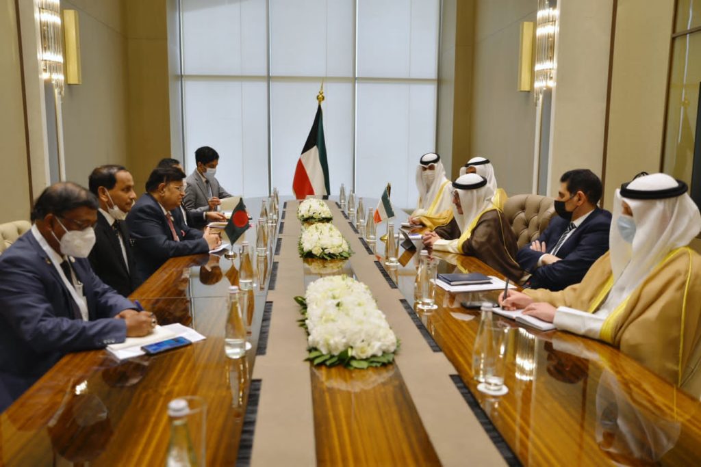 Bangladesh Foreign Minister Dr. A K Abdul Momen had a meeting with Foreign Minister of Kuwait