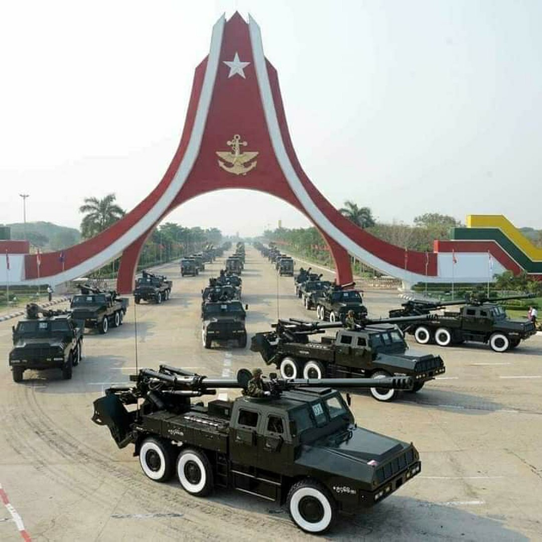 SH-1 self-propelled artillery systems of Myanmar Army