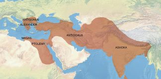 The Ashoka syndrome and Modified India Territories "conquered by the Dhamma" according to Major Rock Edict No.13 of Ashoka (260–218 BCE) By Wikipedia
