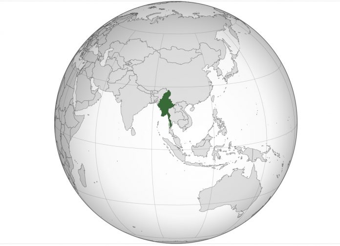 Myanmar Map by Wikipedia
